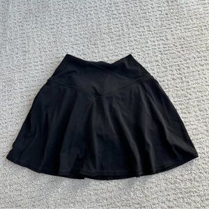 aerie Black V-Waist Flared Skater Skirt